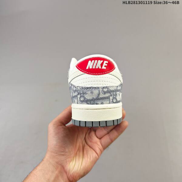 Nike Dunk Low off white grey red EU 36-46 skate shoe