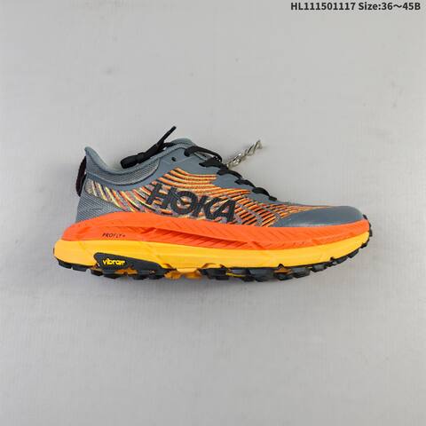HOKA ONE ONE Mafate Speed 4 Grey Orange Yellow Black EU 36-45 Trail Shoe Trail Running Sneakers - Unisex (BS-69477)