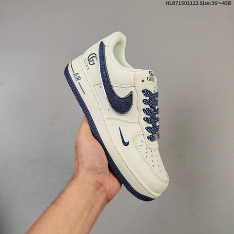 Nike Air Force 1 07 Low Off White Navy Blue EU 36-45 Sneaker - Unisex (BS-63271)