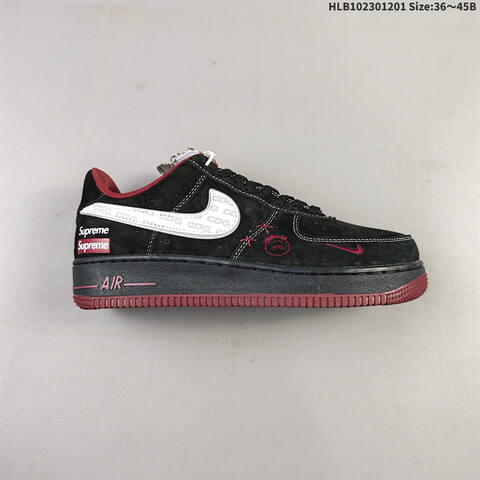 Nike Air Force 1 07 Black White Red EU 36-45 Sneaker - Unisex (BS-62915)