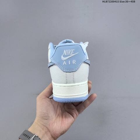 Nike Air Force 1 07 LV8 Off White Light Grey Light Blue EU 36-45 Sneaker - Unisex (BS-60715)