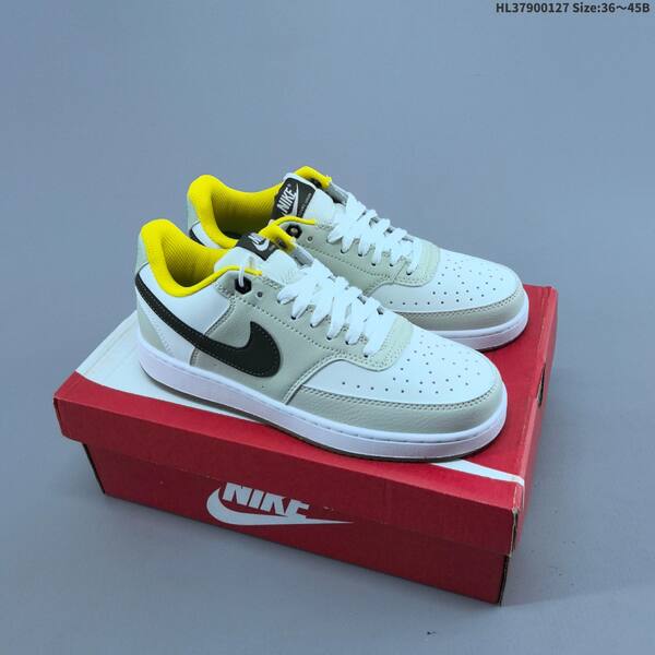 Nike Court Vision Low black white white blue yellow EU 36-45 skate shoe