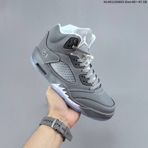 Jordan Air Jordan 5 Retro Wolf Grey / grey / white 40~47.5 basketball