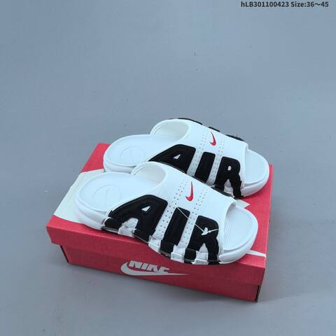 Nike Air More Uptempo Slide Black White Red EU 36-45 Slides - Unisex (BS-60563)