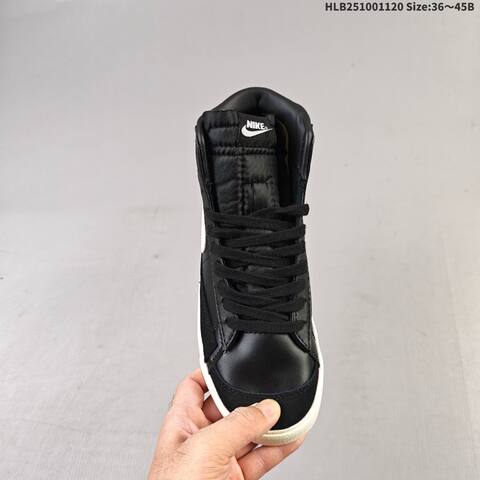 Nike Blazer Mid 77 Suede Black White Sail Yellow EU 36-45 Skate Shoe - Unisex (BS-63378)