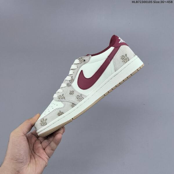 Jordan Air Jordan 1 Low x Travis Scott Sail/Burgundy EU 36-45 casual