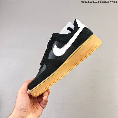 Nike Air Force 1 07 Black White Gum Brown EU 36-45 Sneaker - Unisex (BS-63199)