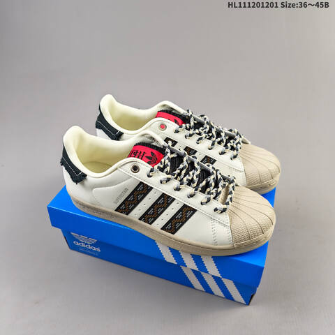 Adidas Originals Superstar JQ8722 Off White Black Red Beige EU 36 45 Skate Shoe EU 36-45 - Unisex (BS-65378)