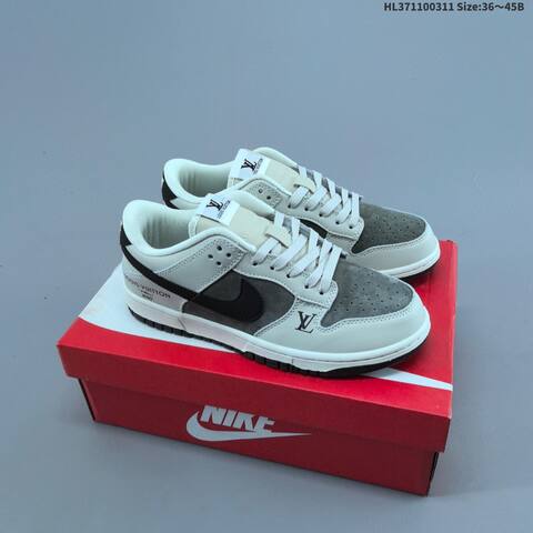 Nike SB Dunk Low White Black Purple Orange Beige EU 36-45 Skate Shoe - Unisex (BS-61380)