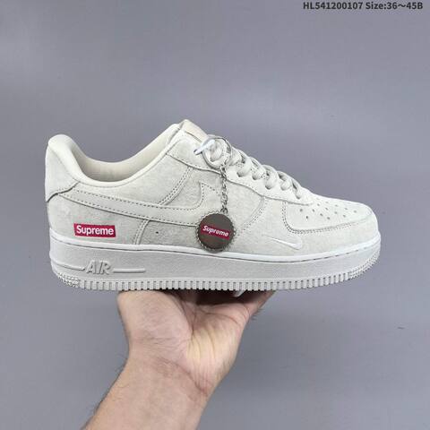 Nike Air Force 1 Low White Dark Brown Black Gray EU 36-45 Sneaker - Unisex (BS-62176)