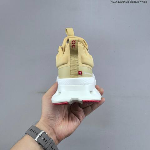 On Cloudnova X 25 Khaki White Red EU 36-45 Running Shoe Running Sneakers - Unisex (BS-69631)