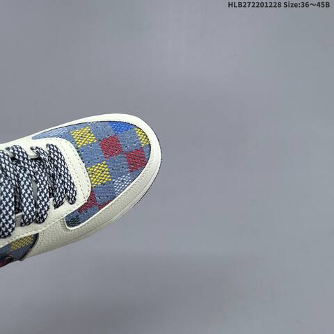 Nike Air Force 1 07 LV8 Off White Navy Blue Multicolor EU 36-45 Sneaker - Unisex (BS-62365)
