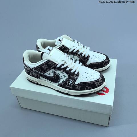 Nike SB Dunk Low White Black Purple Orange Beige EU 36-45 Skate Shoe - Unisex (BS-61380)