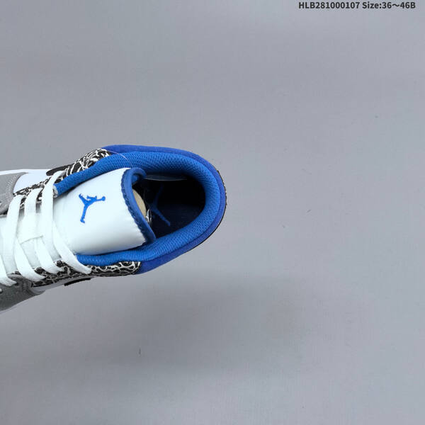 Nike Air Jordan 1 Low white/gray/blue/black 36~46B casual