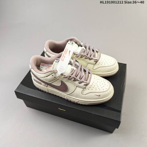 Nike SB Zoom Dunk Low Supreme Off White Light Purple Black EU 36-45 Skate Shoe - Unisex (BS-62735)