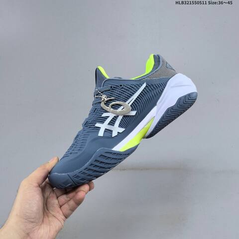 ASICS Court FF 3 Slate Blue White Neon Yellow EU 36-45 Tennis Shoe Casual Sneakers - Unisex (BS-68844)