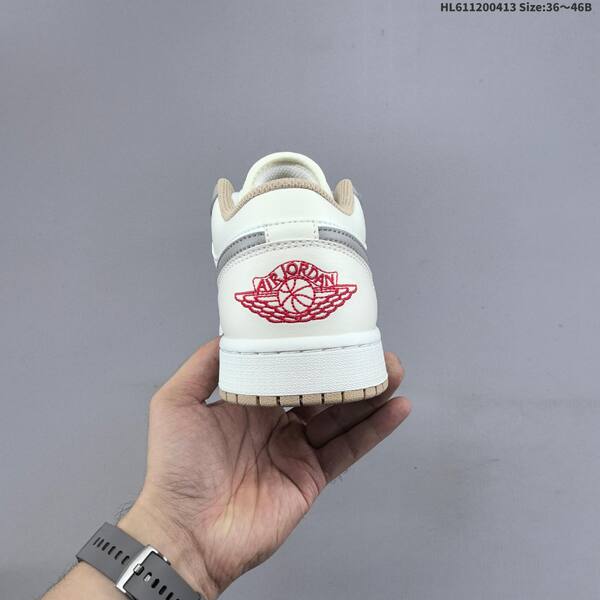 Jordan Air Jordan 1 Low Sail / Grey / White / Red 36~46B casual