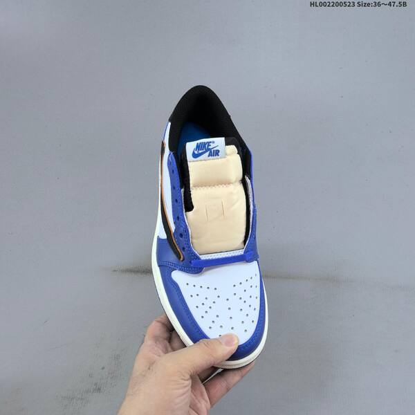 Jordan Travis Scott x Fragment Design x Air Jordan 1 Low OG SP White/Black/Royal Blue EU 36-47.5 casual