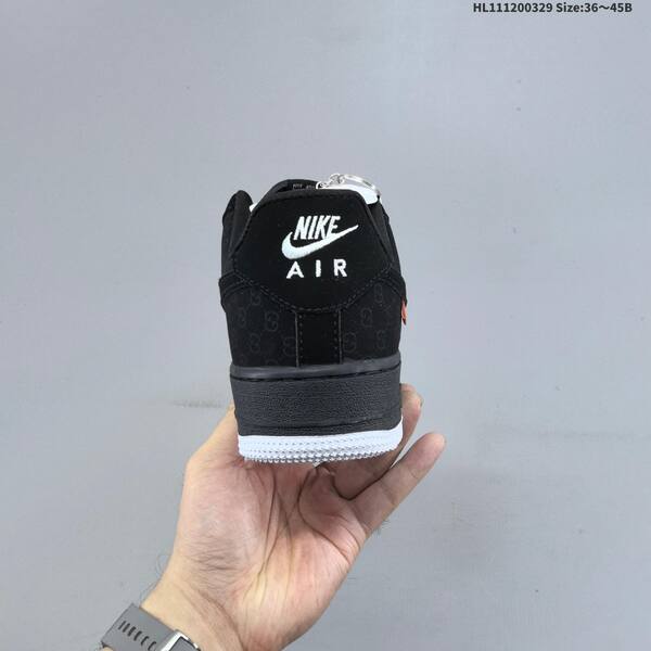 Nike Air Force 1 07 black white orange EU 36-45 sneaker