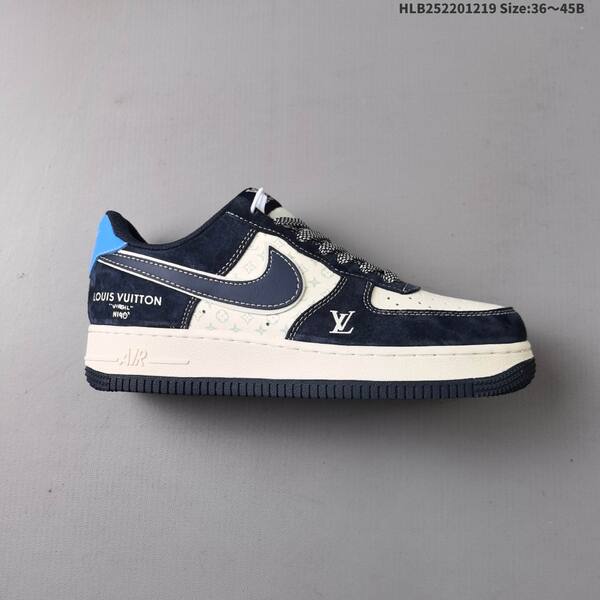 Nike Air Force 1 07 LV8 navy white light blue EU 36-45 sneaker