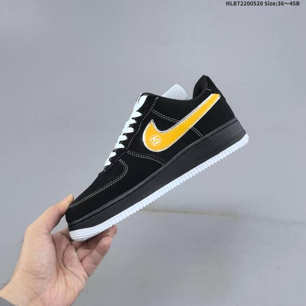Nike Air Force 1 07 Low Stussy black yellow white EU 36-45 sneaker