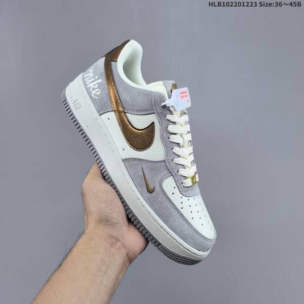 Nike Air Force 1 Low grey white bronze off white black EU 36-45 sneaker