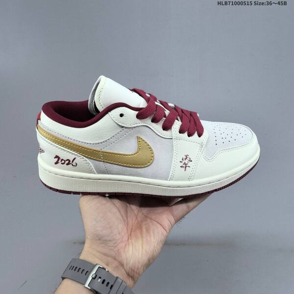 Nike Air Jordan 1 Low white/gray/red/gold/brown EU 36-45 basketball