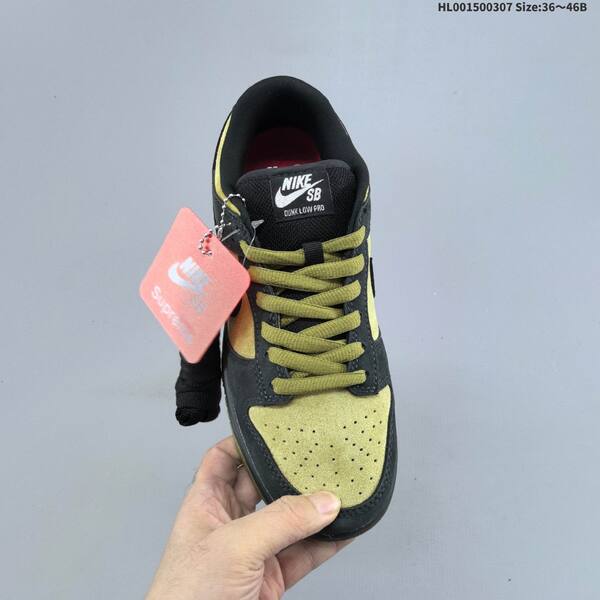 Nike SB Dunk Low Pro Supreme black olive green EU 36-46 skate shoe