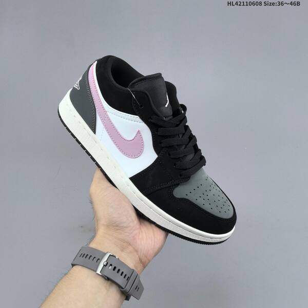 Jordan Air Jordan 1 Low black/white/gray/pink 36~46B casual