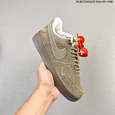 Nike Air Force 1 07 LV8 DY9867-103 Khaki Brown White EU 36-45 Sneaker - Unisex (BS-63104)
