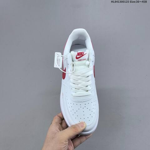 Nike Court Vision 1 Low White Red EU 36-45 Skate Shoe - Unisex (BS-61769)