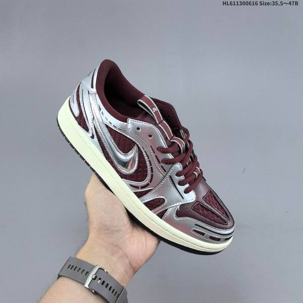 Nike Air Jordan 1 Retro Low OG burgundy/silver/cream 35.5~47B lifestyle