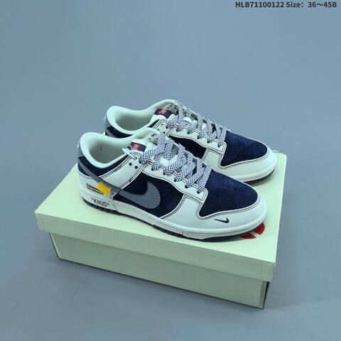 Nike Dunk SB Low White Navy Grey Red EU 36-45 Skate Shoe - Unisex (BS-61823)