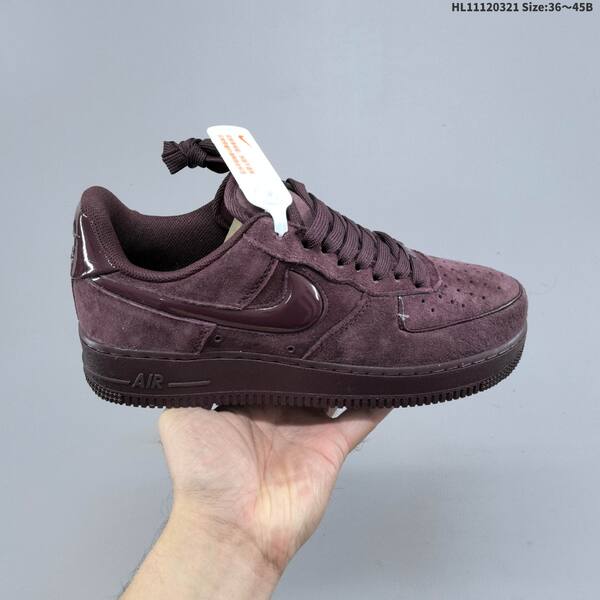 Nike Air Force 1 07 black grey white burgundy gold EU 36-45 sneaker