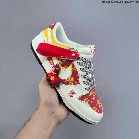 Nike Dunk Low Off White Red Yellow Black EU 36-45 Skate Shoe - Unisex (BS-61915)
