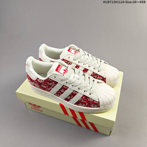 Adidas Originals Superstar JY8913 Off White Red Beige EU 36-45 Skate Shoe - Unisex (BS-65490)