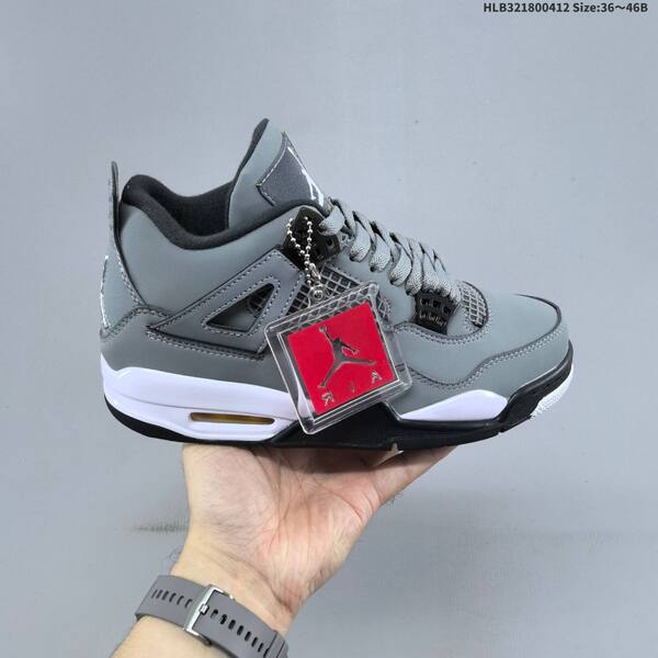Jordan Air Jordan 4 Retro Pure Money white/silver 36~46 basketball