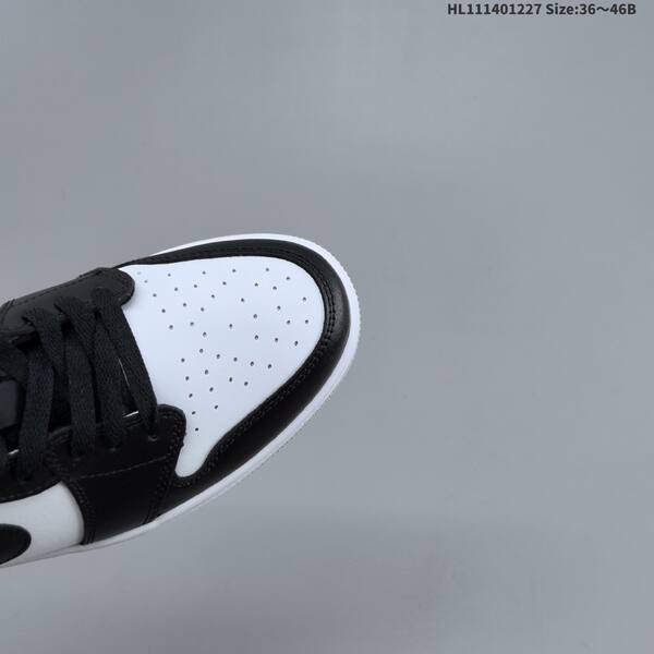 Nike Air Jordan 1 Low black/white with neon yellow accents 36~46B casual