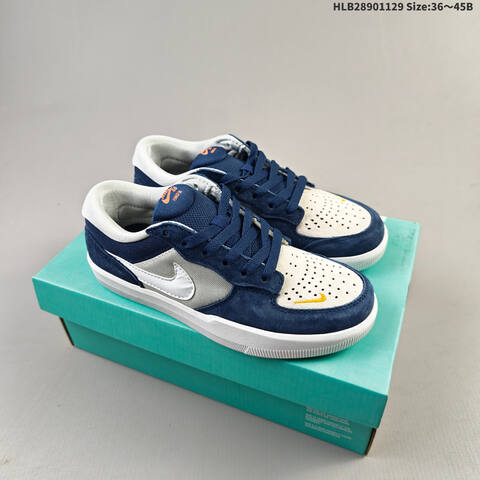 Nike SB Force 58 Navy Blue Grey White EU 36-45 Skate Shoe - Unisex (BS-62969)