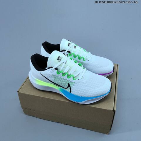 Nike Zoom Fly 5 Flyknit White Black Neon Pink Neon Green Blue EU 36-45 Running Shoe - Unisex (BS-61074)