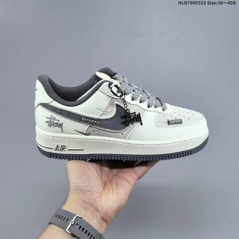 Nike Air Force 1 07 Low Off White Grey Red Black EU 36-45 Sneaker - Unisex (BS-61174)