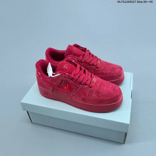 Nike Air Force 1 07 Low Mustard Yellow Dark Burgundy EU 36-45 sneaker