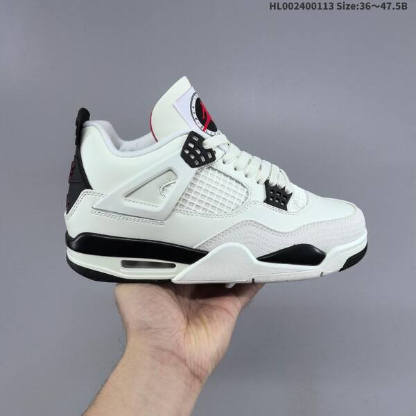 Jordan Air Jordan 4 Retro white/black/red 36~47.5 basketball
