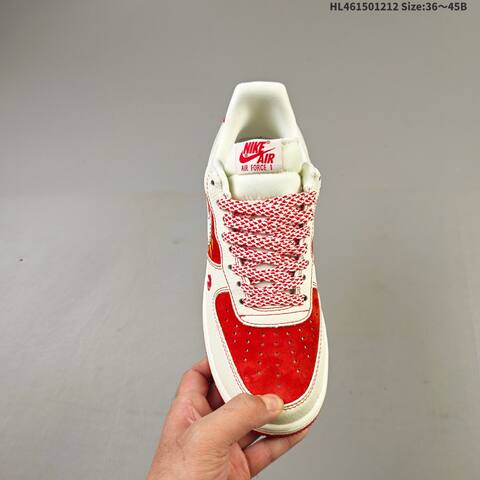 Nike Air Force 1 07 LV8 Off White Red Yellow EU 36-45 Sneaker - Unisex (BS-62734)