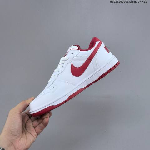 Nike Big Low 355152-150 White Red EU 36-45 Skate Shoe - Unisex (BS-60009)