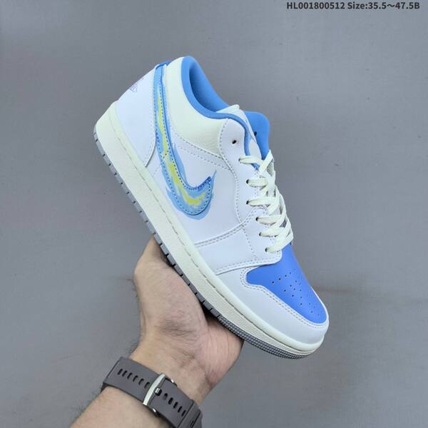 Jordan Air Jordan 1 Low white blue sail yellow grey EU 35 5-47 5 sneaker