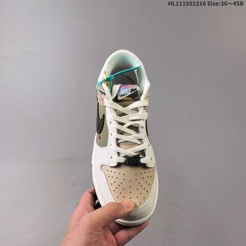 Nike SB Dunk Low IQ1118-220 CNY Pegasus Pack White Beige Olive Dark Brown EU 36-45 Skate Shoe - Unisex (BS-62632)