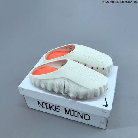 Nike Mind 001 Recovery Slide Off White Black Orange Grey EU 36-45 Slides - Unisex (BS-61015)