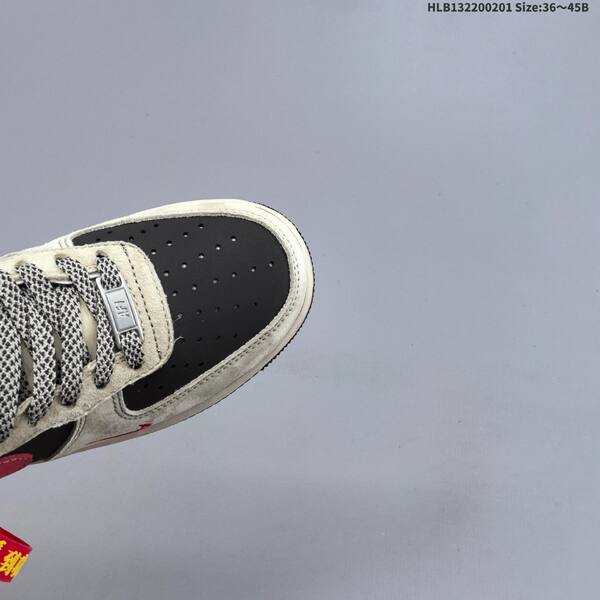 Nike Air Force 1 07 LV8 beige black red EU 36-45 sneaker