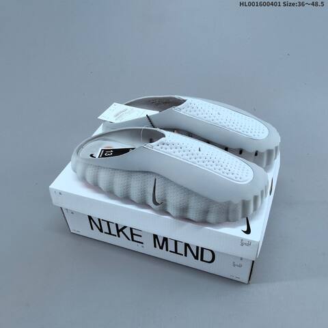 Nike Mind 001 Light Grey Bright Red EU 36-48 5 Slides - Unisex (BS-60995)